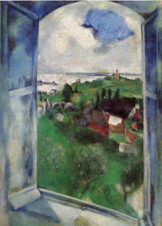 Der Fensterzeitgenosse Marc Chagall Ölgemälde